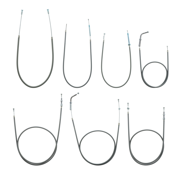 Bowdenzugsatz FL42 (silbergrau), Simson KR50 mit Alubremsschild hinten